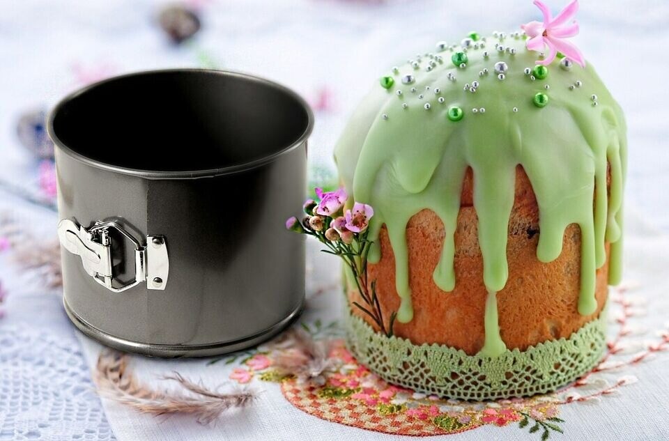 Non-Stick Easter Cake Springform Pan Cooking Kulich Baking Mold 6.5x5&#x22;