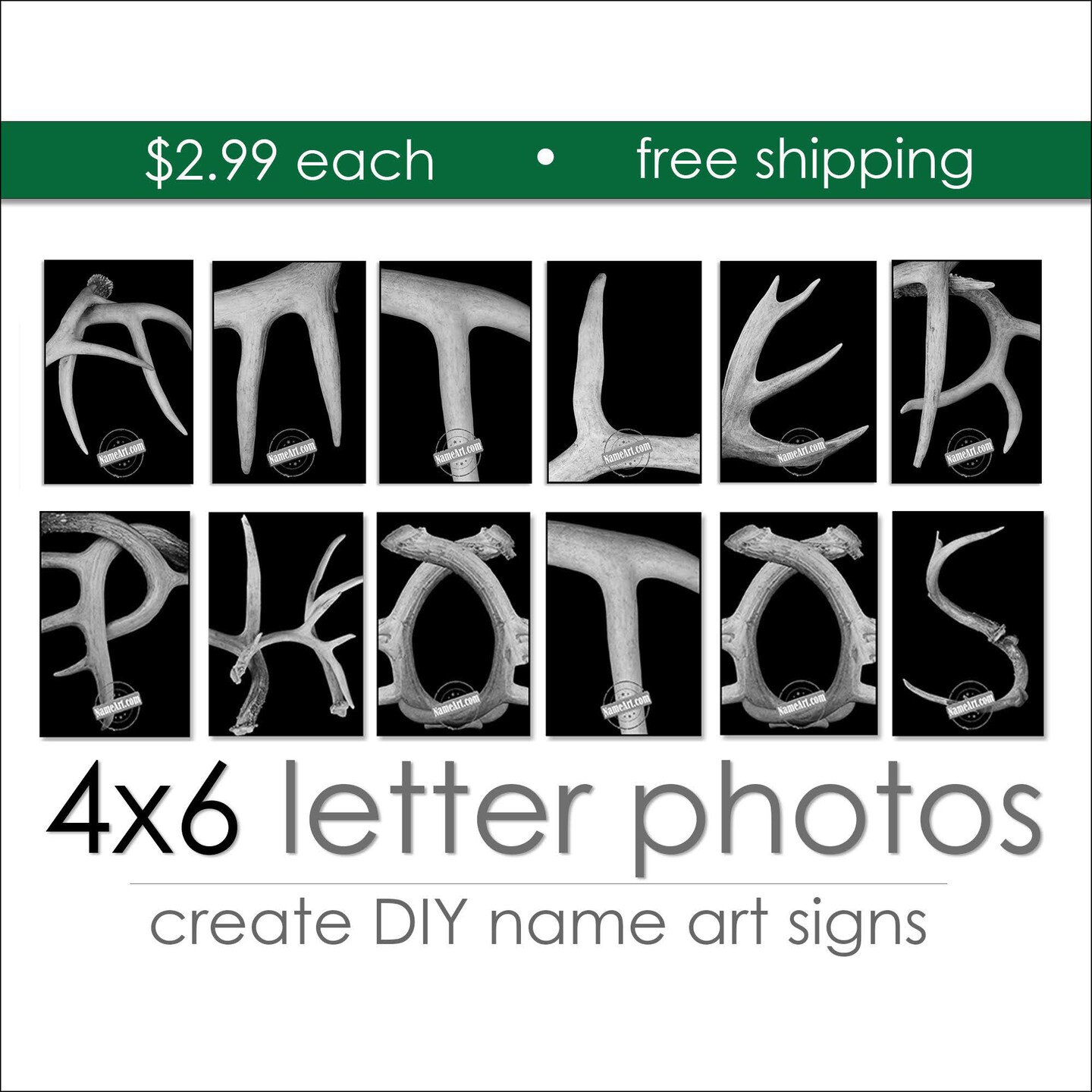 Letter Art Alphabet Photos for DIY Personalized Gifts. Custom Name ...