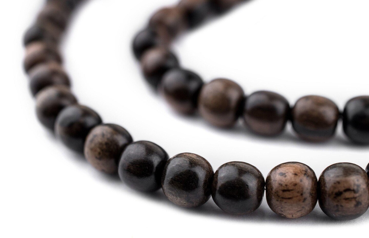 TheBeadChest Dark Round Natural Ebony Beads (6mm)