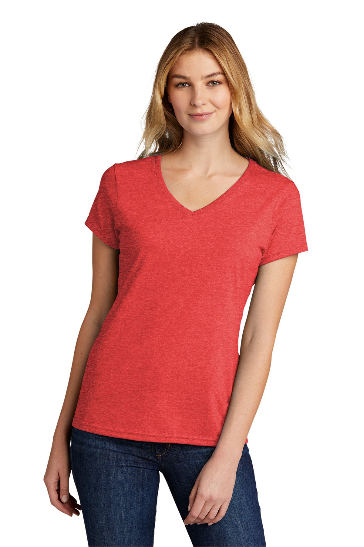 Port &#x26; Company &#xAE; Luxurious Ladies Tri Blend Short Sleeve V-Neck Tee