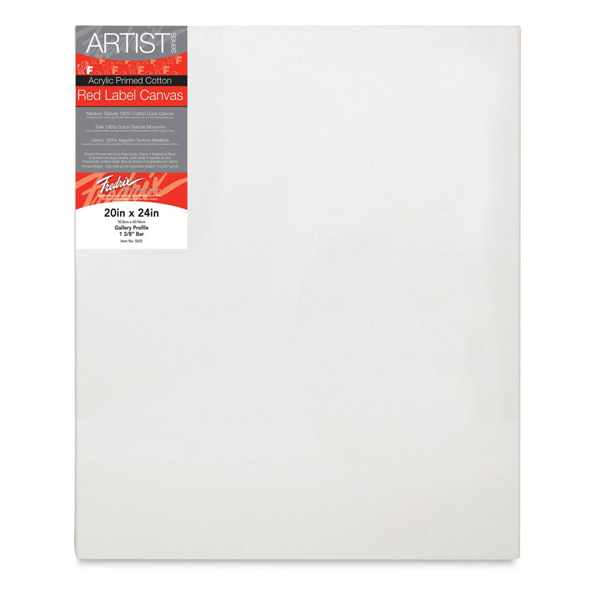 Fredrix Red Label Cotton Canvas - 20&#x22; x 24&#x22;, 3/4&#x22; Profile