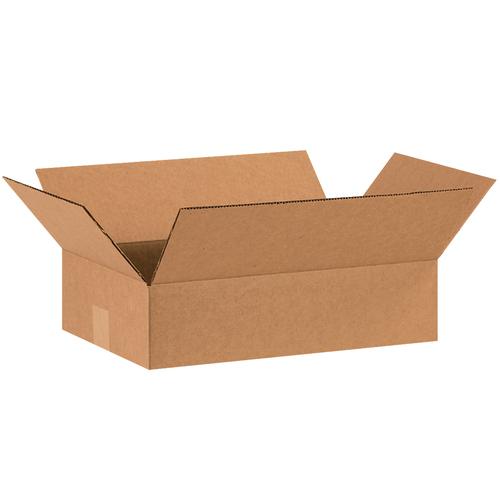 MyBoxSupply 15 x 10 x 4" Flat Corrugated Boxes, 25 Per Bundle