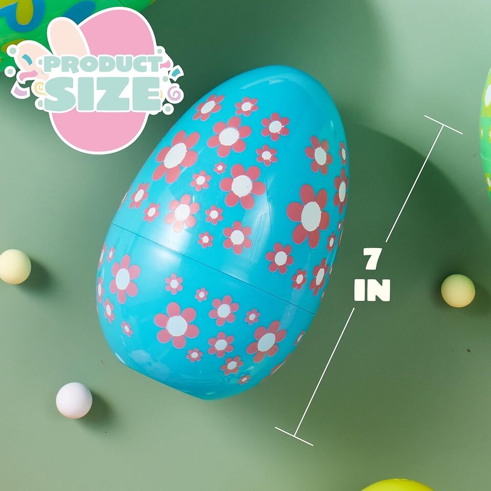 7 Inches Empty Easter Eggs 12 pcs