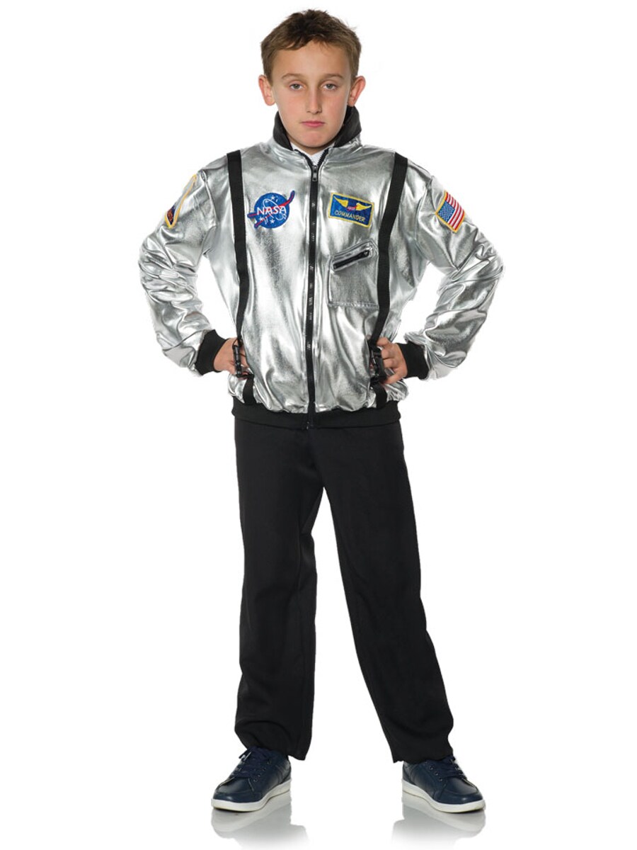 Child's NASA Silver Astronaut Space Jacket Suit Costume