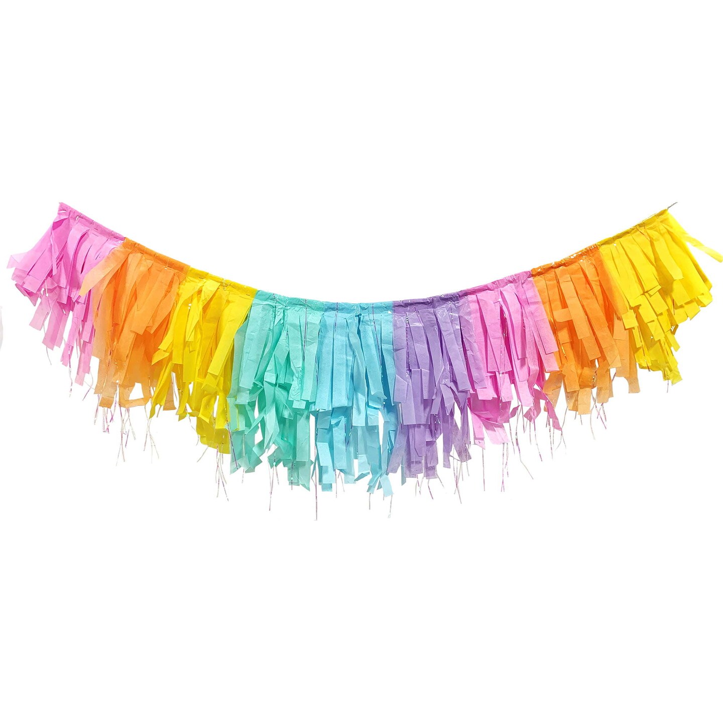 Way to Celebrate! Pastel Tissue Garland 1Ct 72&#x22; Multicolor Party Decoration