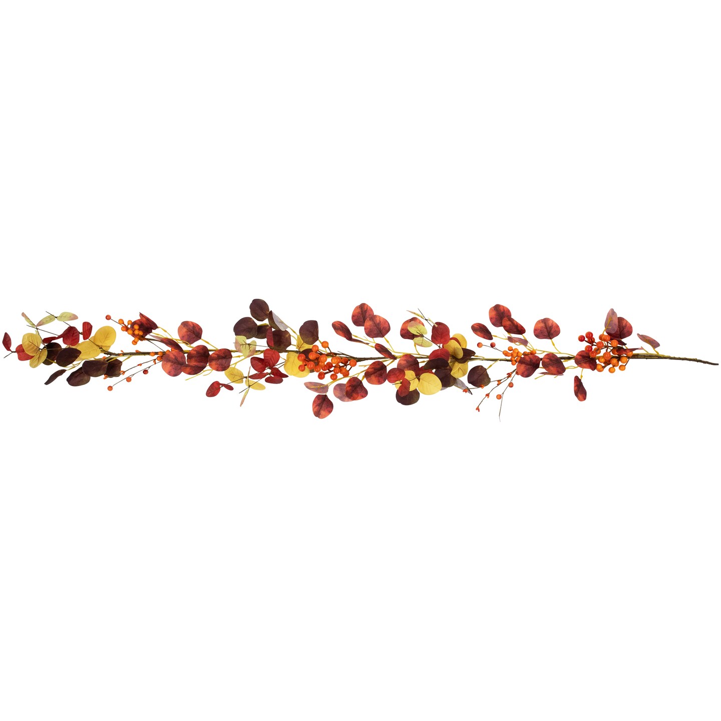 Northlight 5&#x27; x 8&#x22; Berries and Leaves Artificial Fall Harvest Garland, Unlit