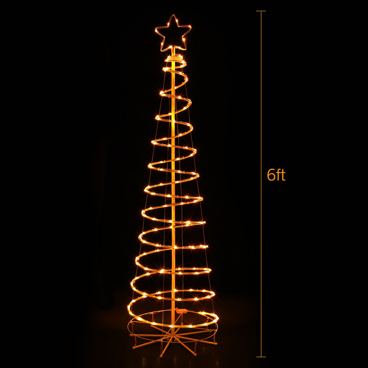16 Modes Spiral Lighted Christmas Tree Outdoor Yard Decorations