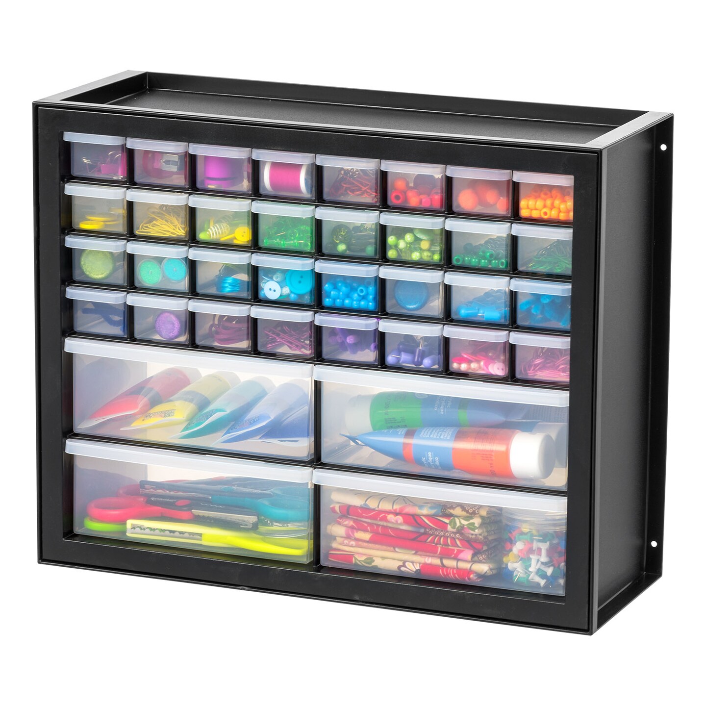 IRIS USA Stackable Storage Cabinet for Hardware Crafts, Small Parts Organizer Drawer, Compartment