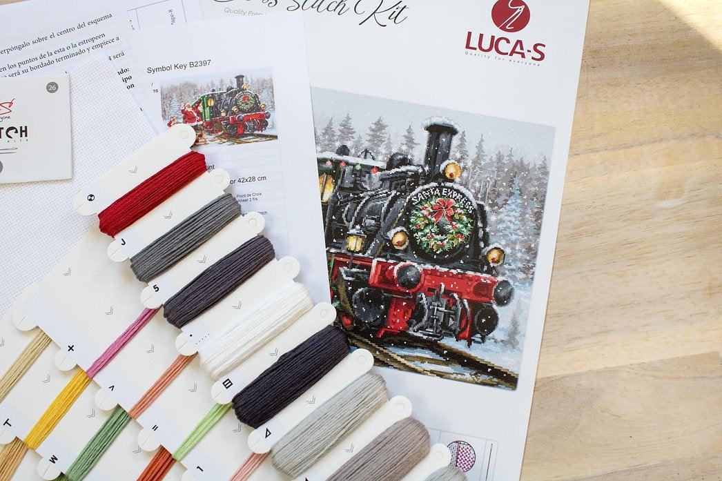 Santa&#x27;s Express B2397L Counted Cross-Stitch Kit
