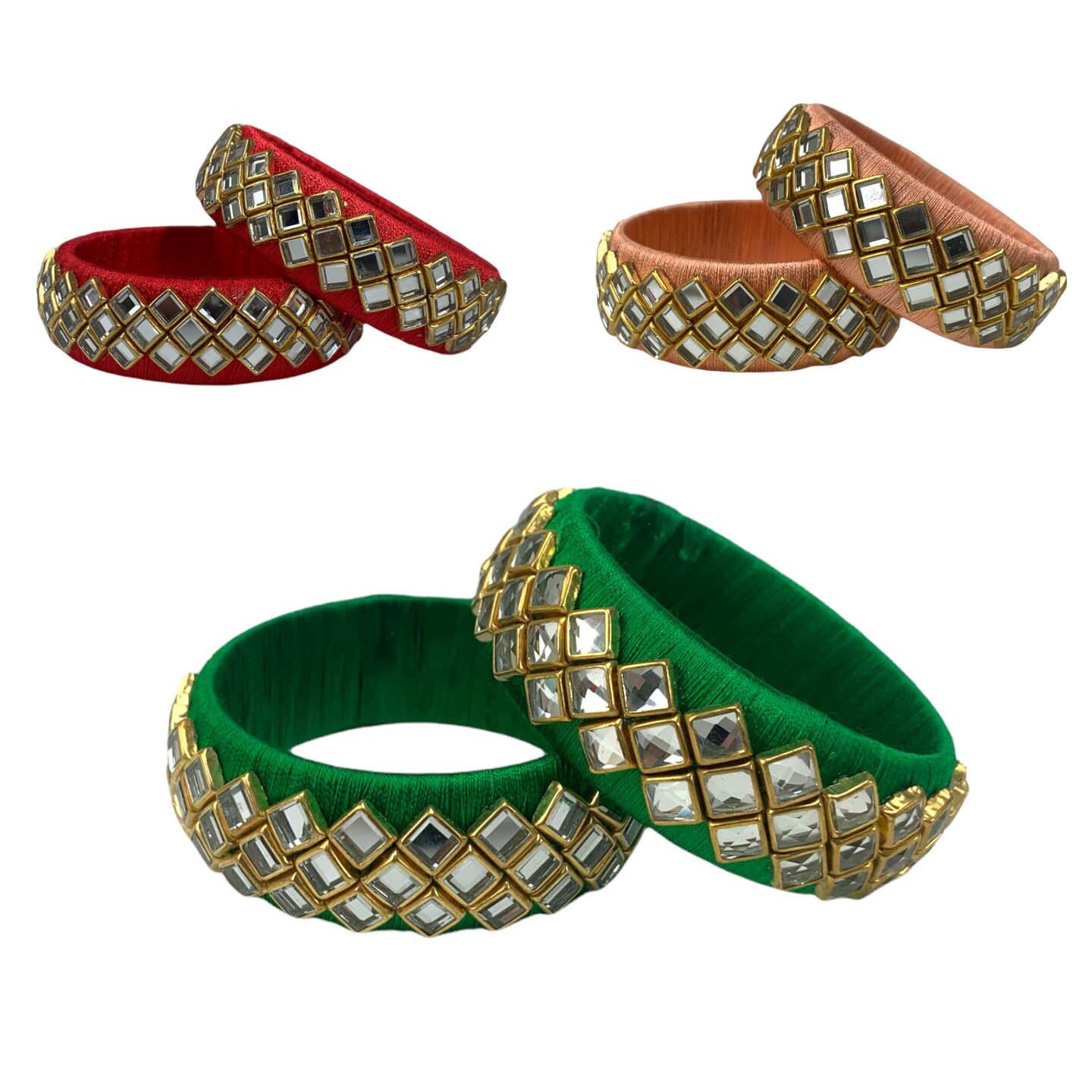 Kundan Bracelet/ Polki Haath phool /hath panja/ Adjustable Bracelet/ Set of  1 p. | eBay