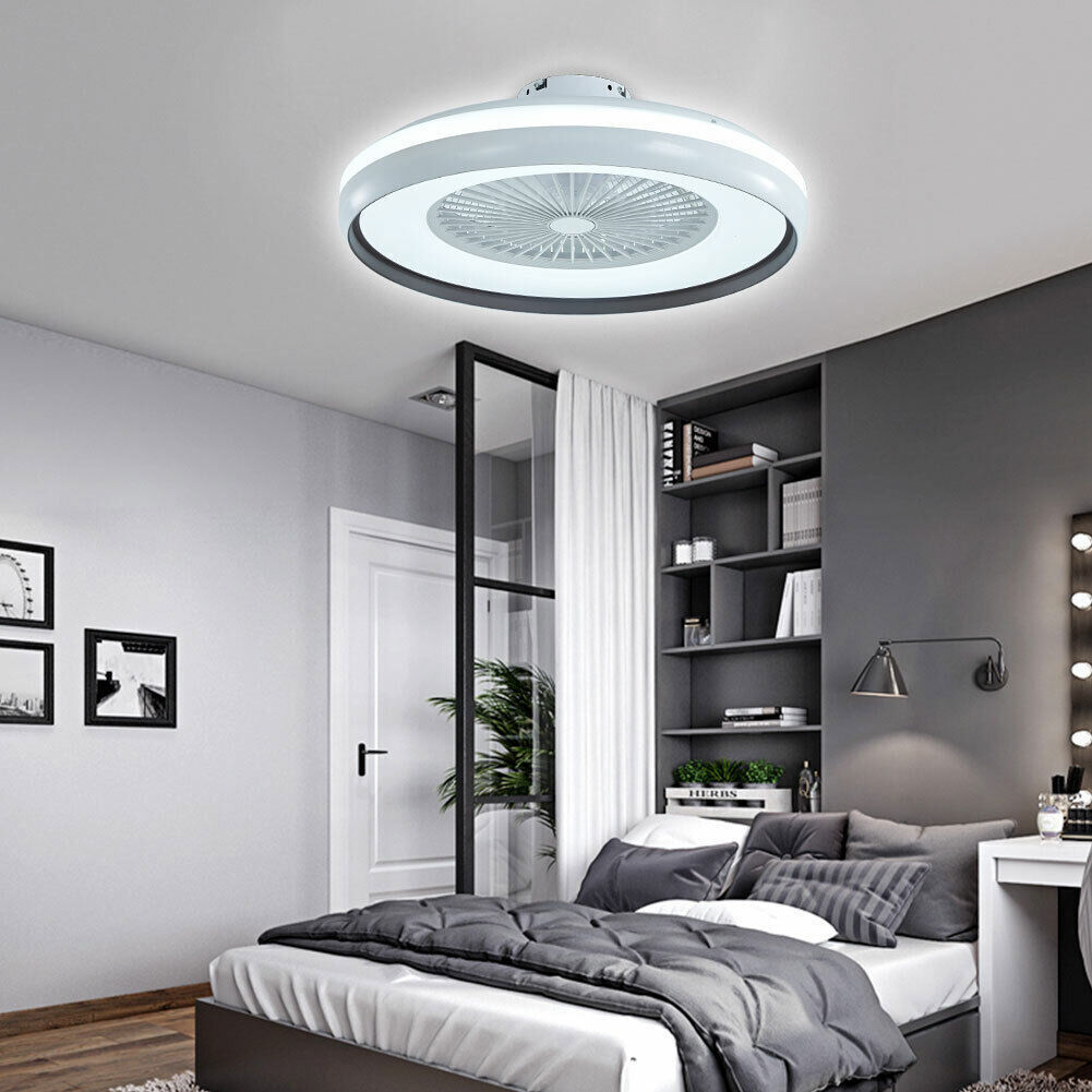 Kitcheniva Modern Acrylic Ceiling Fan Lamp Chandelier With Remote