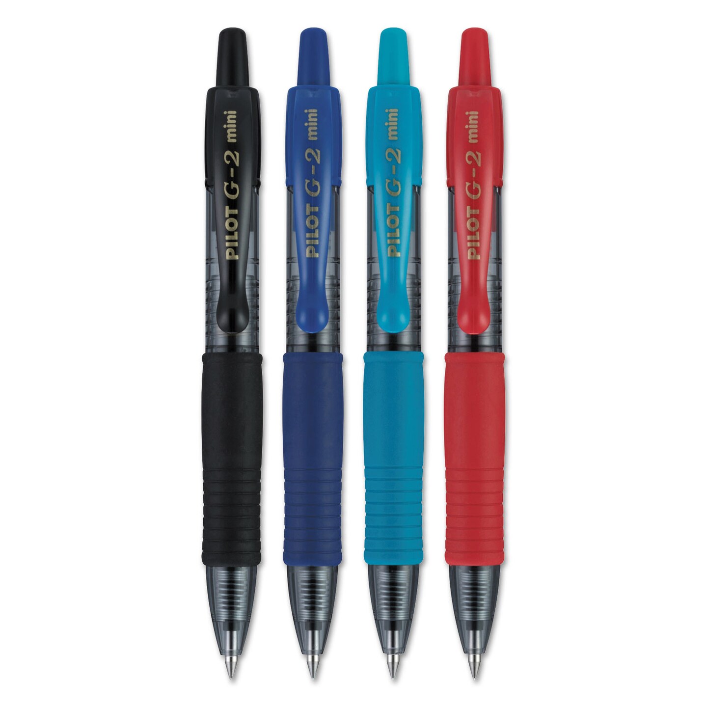 Pilot G2 Mini Retractable Gel Pen, Fine 0.7mm, Assorted Ink/Barrel, 4/Pack