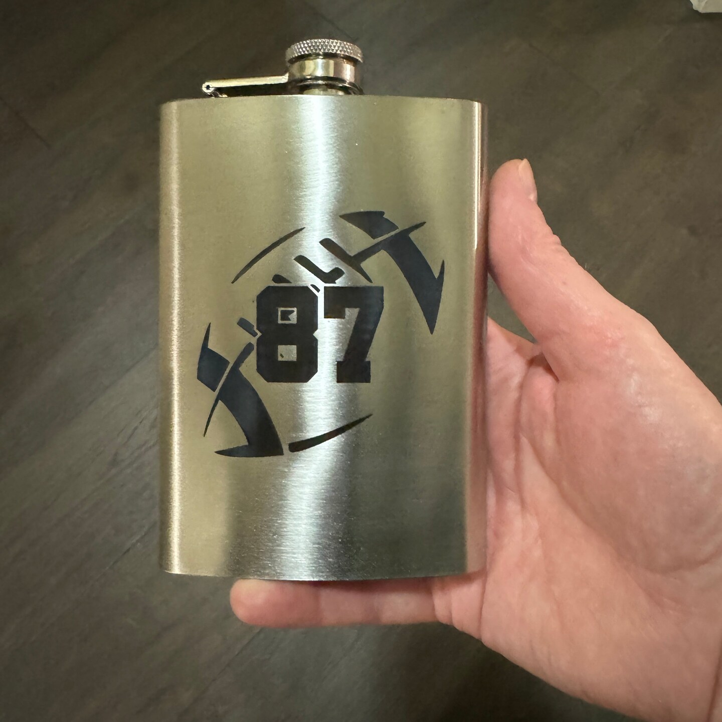 8oz Football Stainless Steel Flask