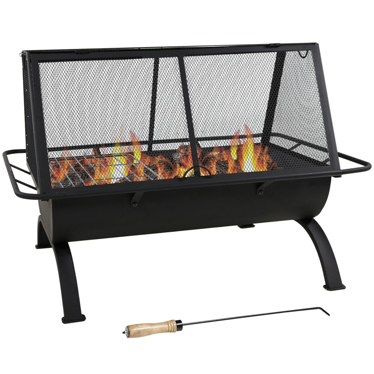 Sunnydaze 36 In Northland Grill Outdoor Fire Pit With Spark Screen