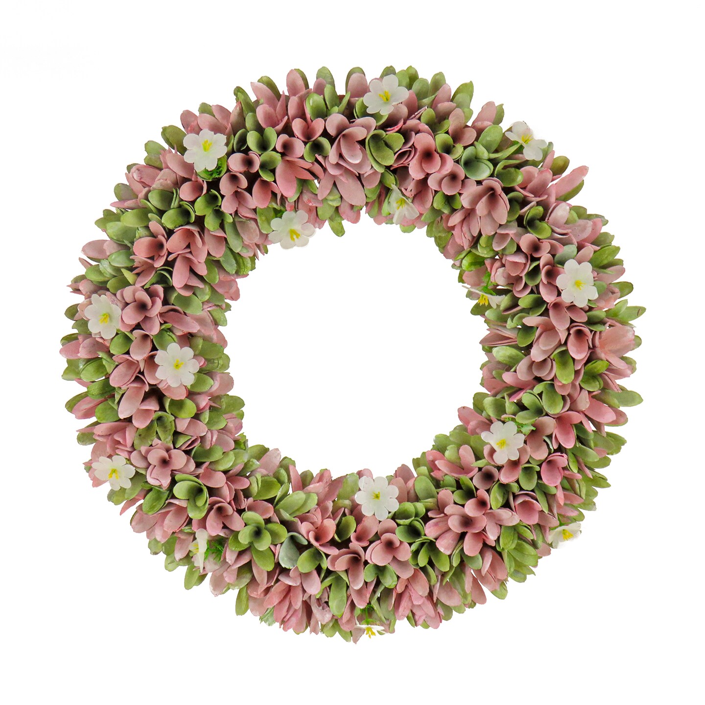 18&#x22; Spring Pink Floral Wreath