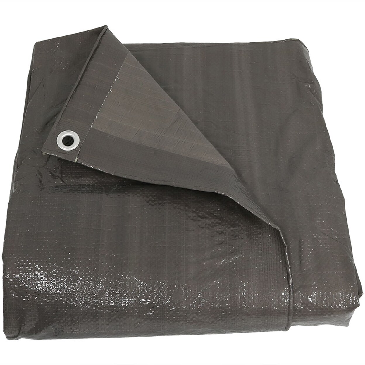 Sunnydaze Polyethylene Multi-Purpose Tarp - Dark Gray - 16 Ft X 20 Ft