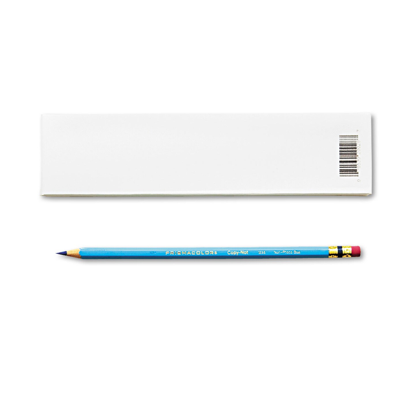 Col-Erase Pencil With Eraser, 0.7 Mm, 2b (#1), Non-Photo Blue Lead, Non-Photo Blue Barrel, Dozen