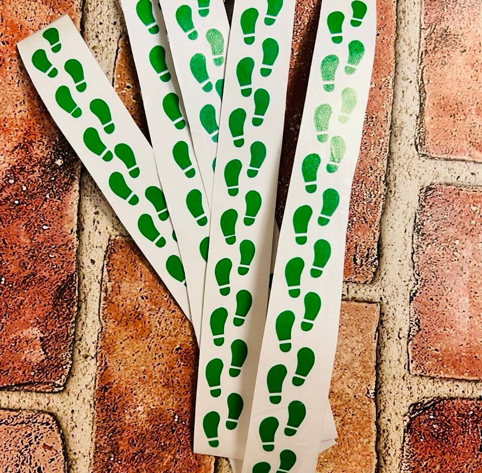 80-Pack Shoe Footprint Stickers - 1 Inch For Scrapbooking, Journals, Kids Crafts - View #2