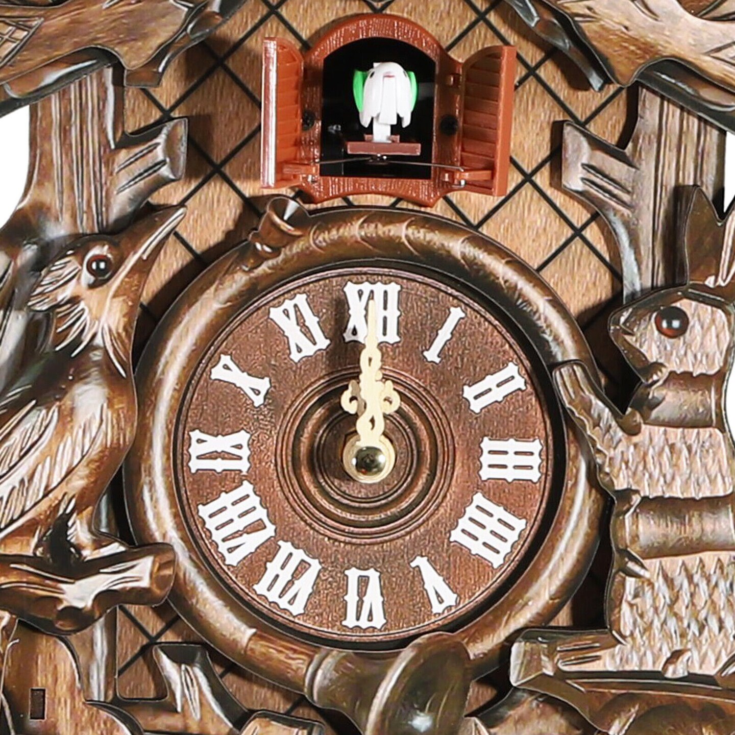 Kitcheniva Vintage German Forest Wooden Cuckoo Wall Clock