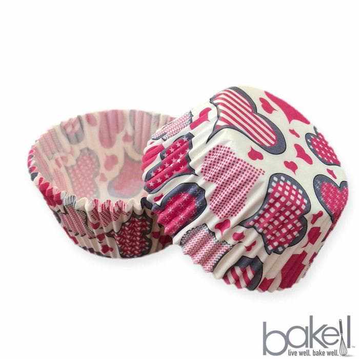 Valentine&#x27;s Day Hearts Standard Size Cupcake Wrappers &#x26; Liners | 25 PC Set