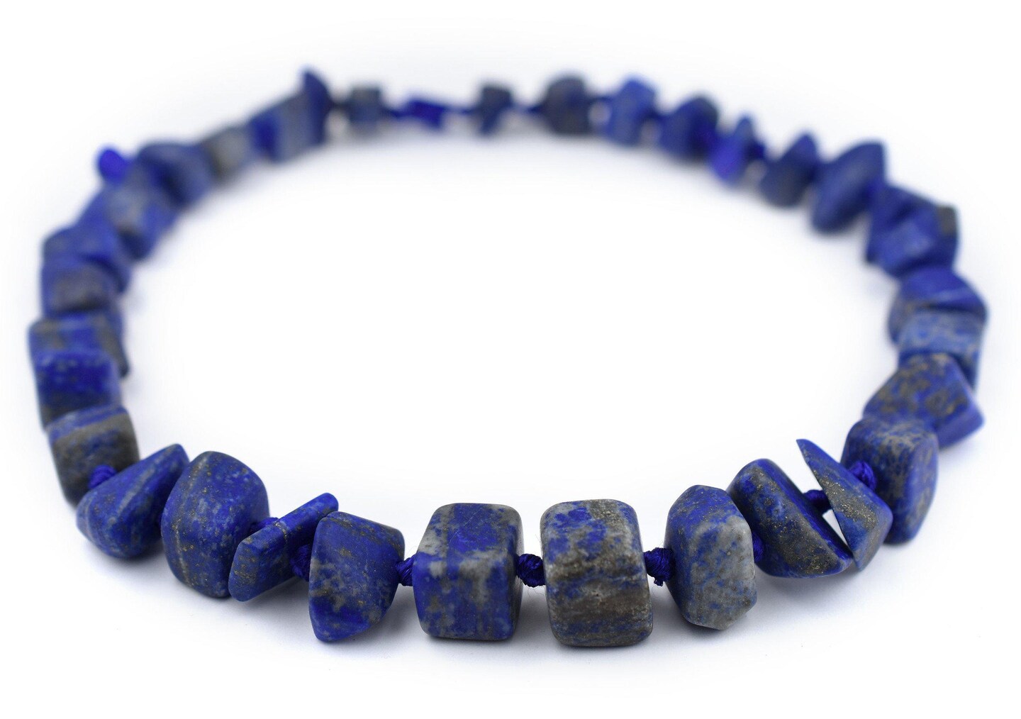 TheBeadChest Chunk Afghani Lapis Lazuli Beads 13mm Afghanistan Blue Unusual Gemstone Large Hole 17 Inch Strand