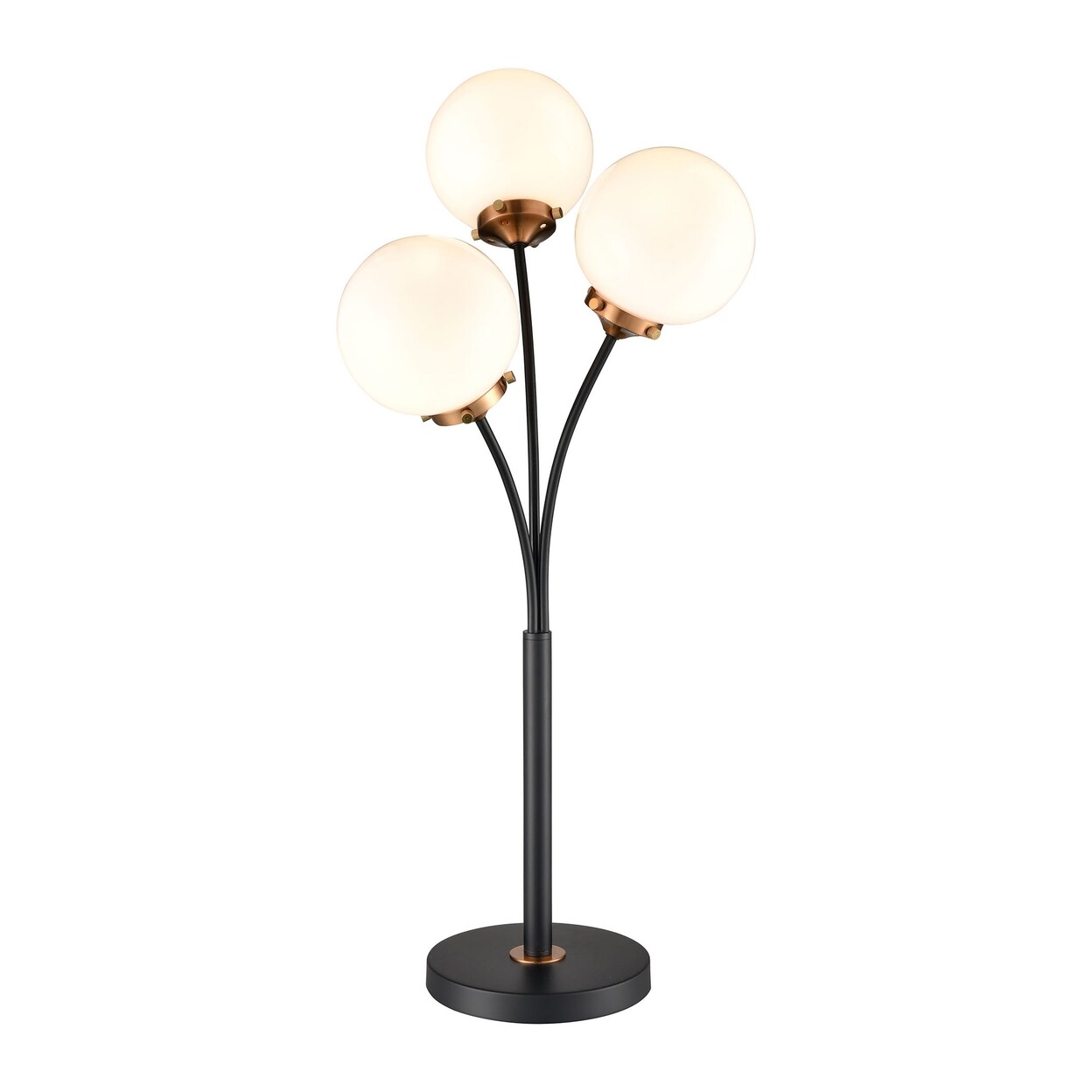 Boudreaux 32 High 3-Light Table Lamp - Matte Black [D4582]