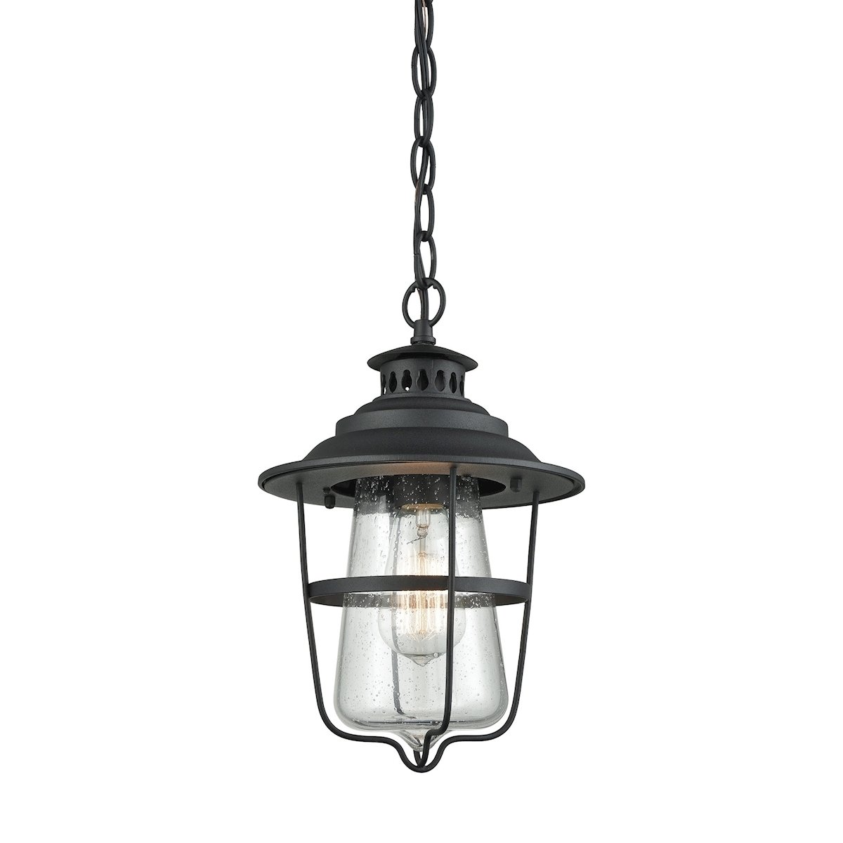 San Mateo 8 Wide 1-Light Outdoor Pendant - Textured Matte Black