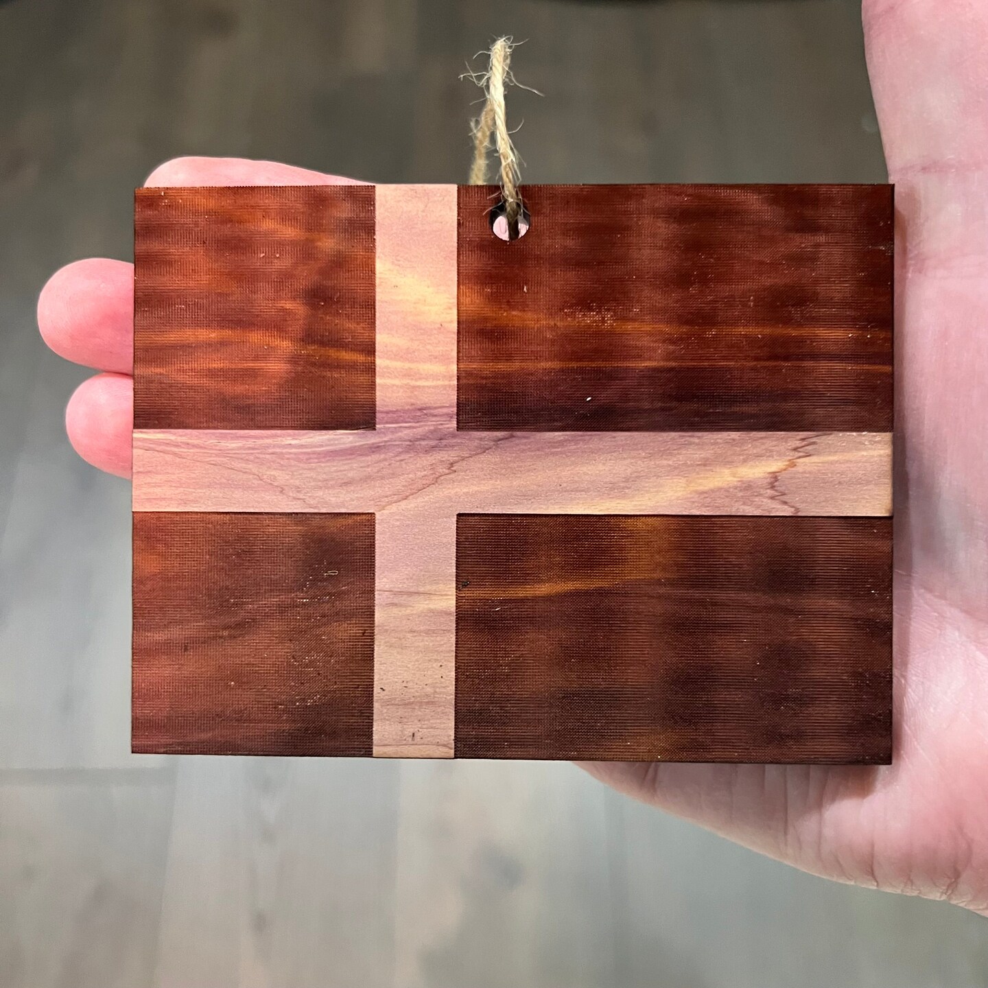 Denmark Flag - Cedar Ornament