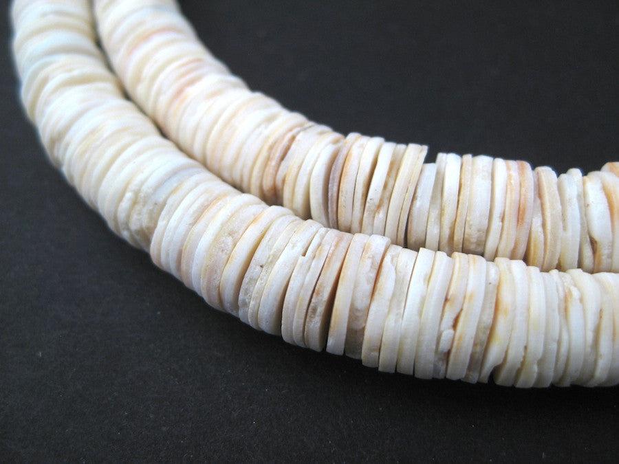 TheBeadChest Ocean Shell Heishi Beads (8mm)