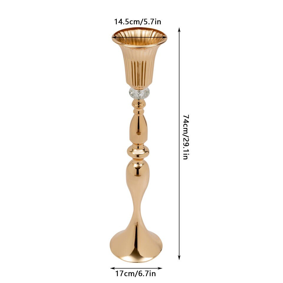 10 Pcs Metal Tall Vase Trumpet Vases Wedding Centerpieces for Party Decoration