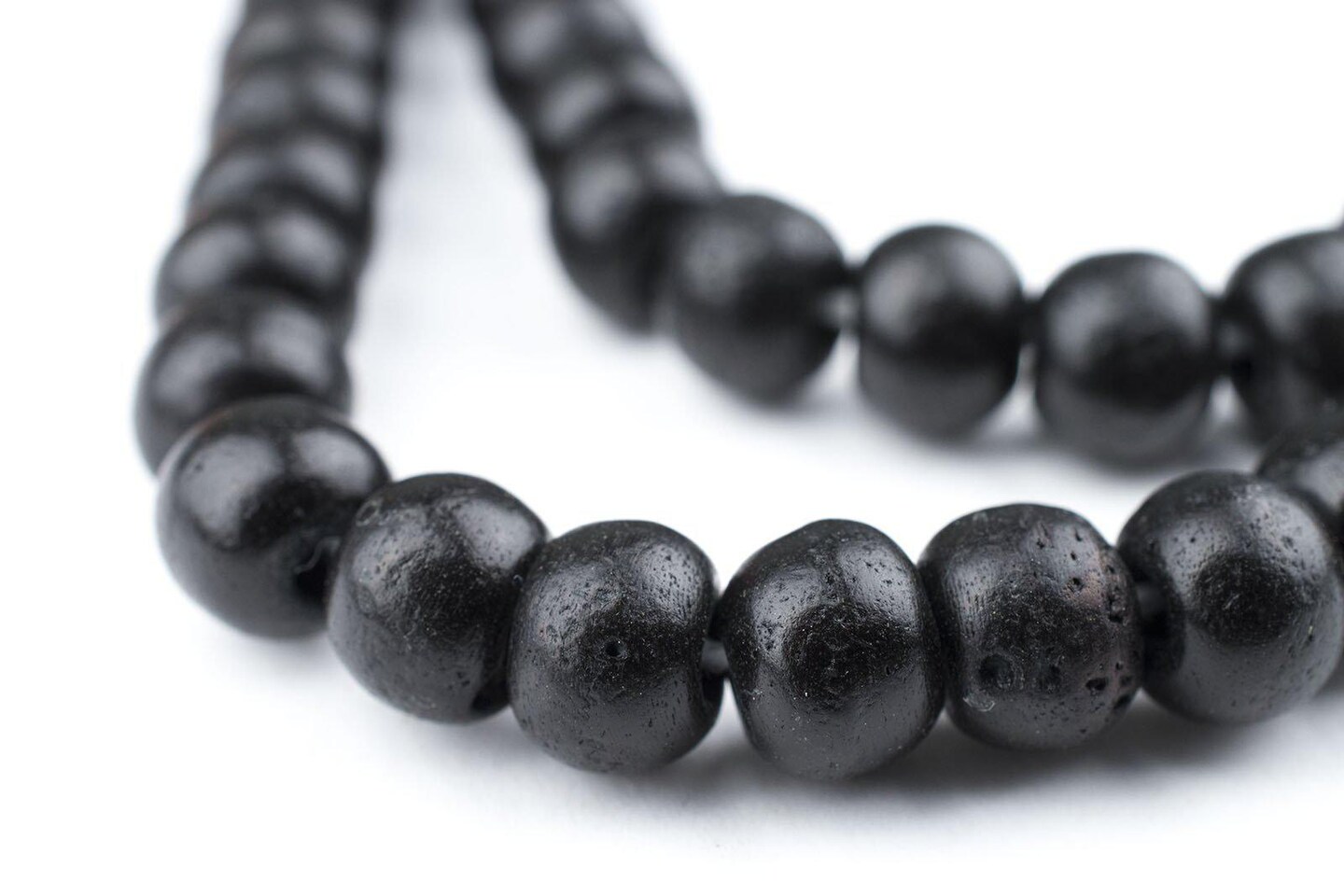 The Bead Chest 108 8mm Black Bone Mala Beads - Handmade Fair Trade Nepal Prayer Rosary Beads Necklace for Mediation, Yoga, Jewelry Making, Crafts