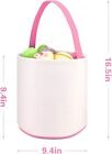 Easter Bunny Ear Bag &#x26; Basket, Dual Layer Canvas Bag for Easter Egg Hunt Basket