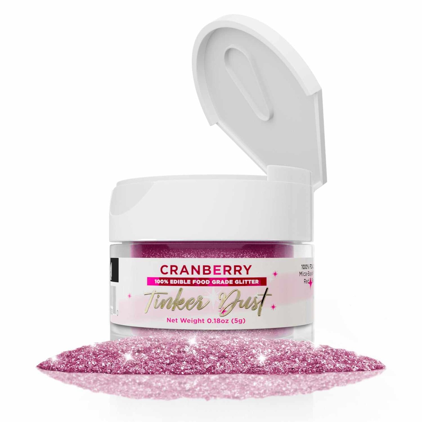 Cranberry Edible Glitter | Tinker Dust&#xAE; 5 Grams