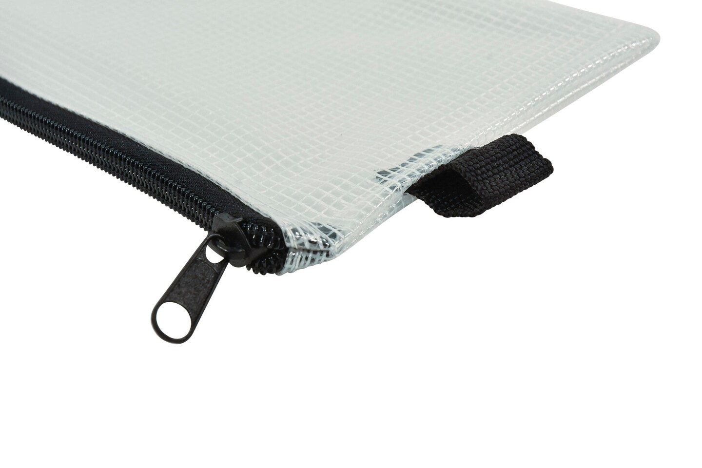 Sax Mesh Zippered Bags, Clear with Colored Trim, Pack of 10