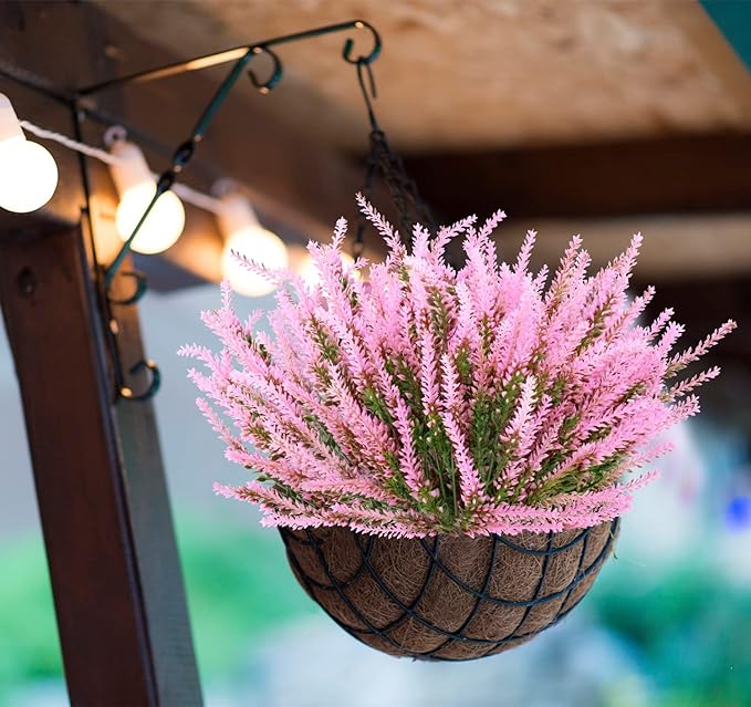 12 Bundles Artificial Lavender Flowers Silk (Red)