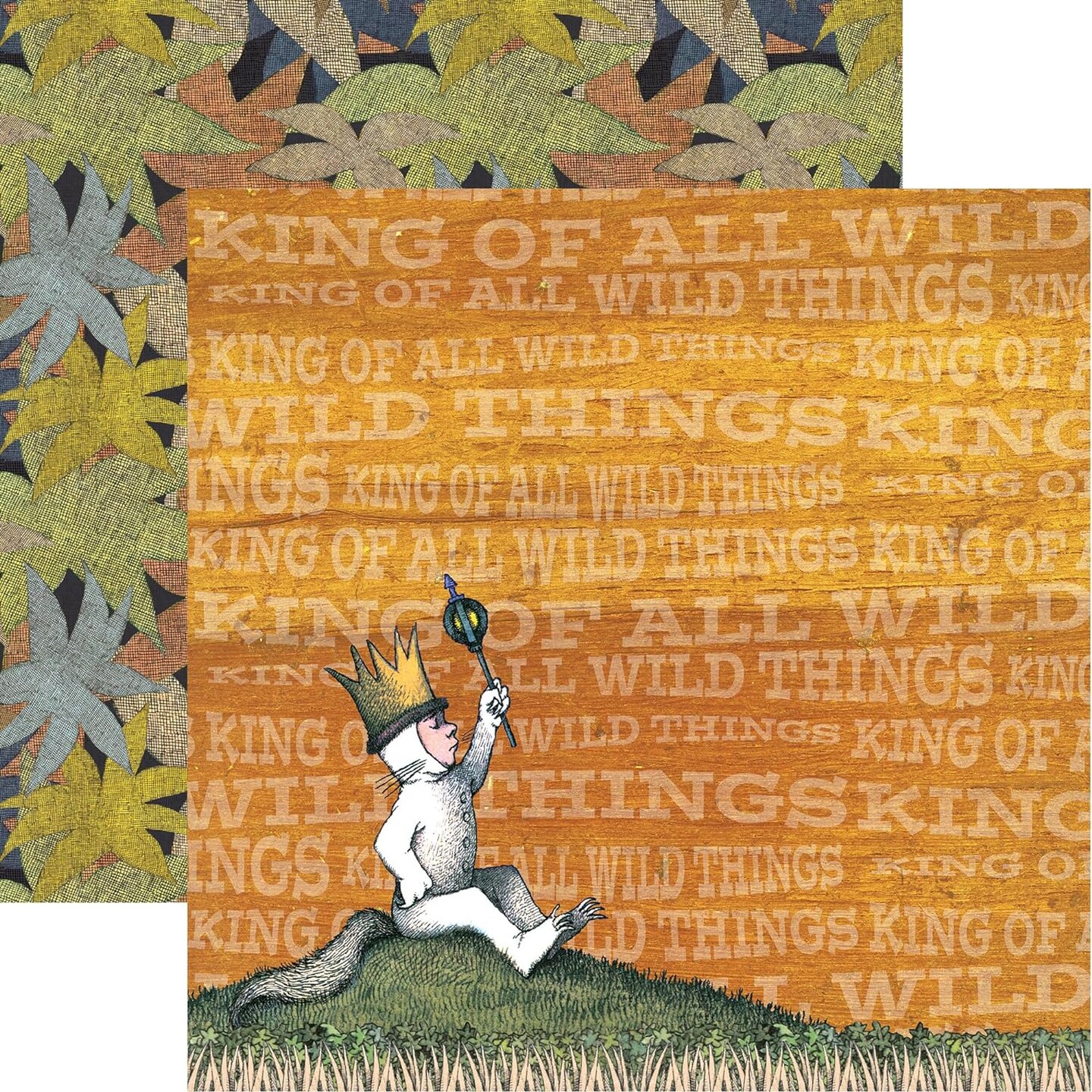 Where The Wild Things are 12&#x22; x 12&#x22; 12-Sheet Decorative Double Sided Paper Pack for Scrapbooking and Crafts