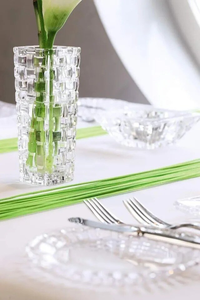 Nachtmann Bossa Nova Collection Crystal Vase, Clear Glass, 6-Inch, Glass