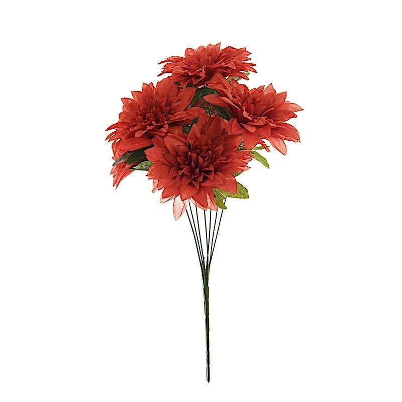 2 pcs 20" Artificial Dahlia Silk Flowers