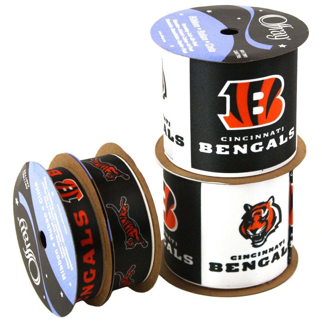 Bengals Printed Ribbon 4 Pack