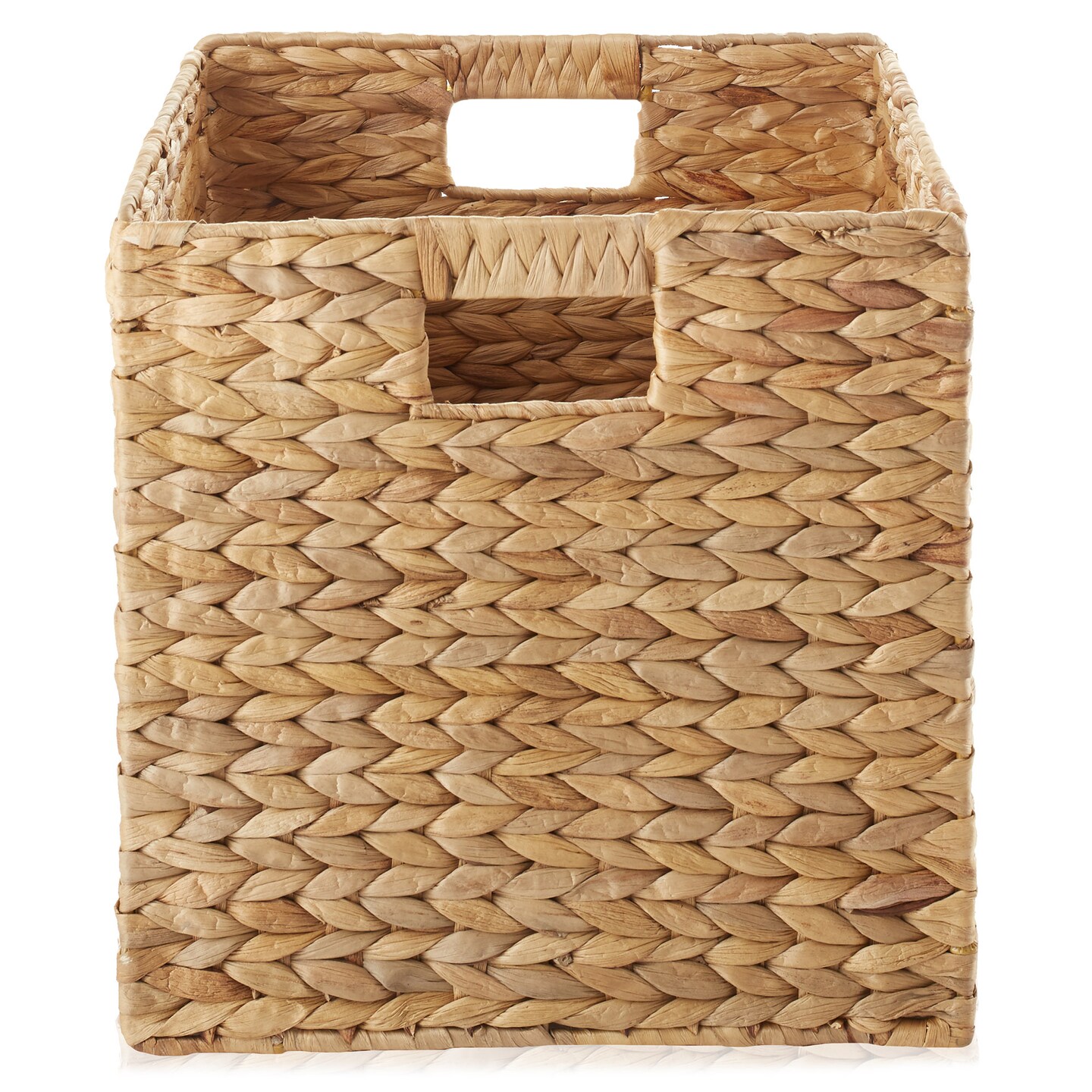 Casafield 12 x 12 Water Hyacinth Storage Baskets, Collapsible Cube  Organizers, Woven Bins for Bathroom, Bedroom, Laundry, Pantry, Shelves