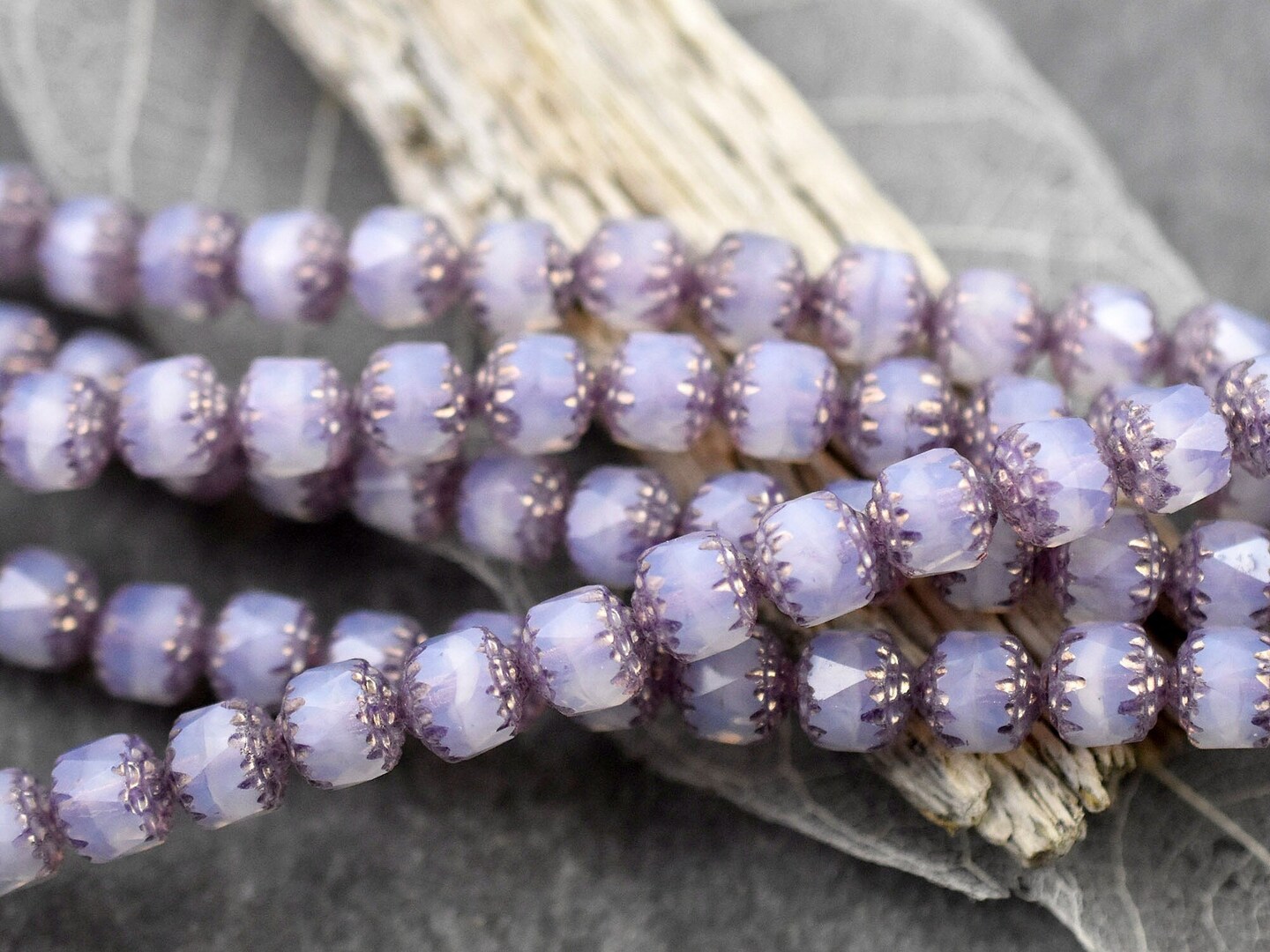 *20* 8mm Purple Bronze Washed Crystal Opaline Cathedral Beads Michaels