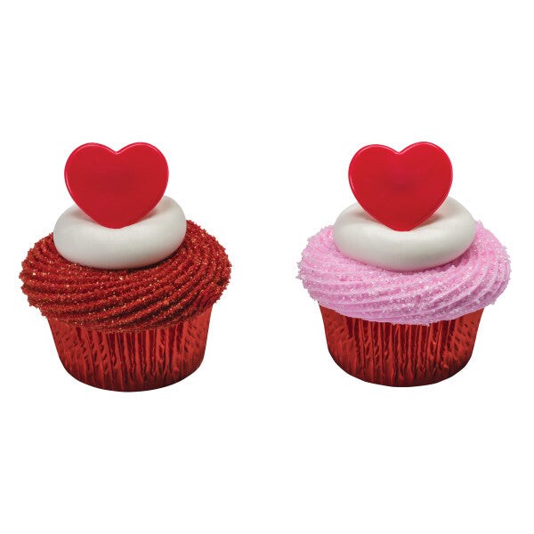 Red Heart Cupcake Rings, 12ct