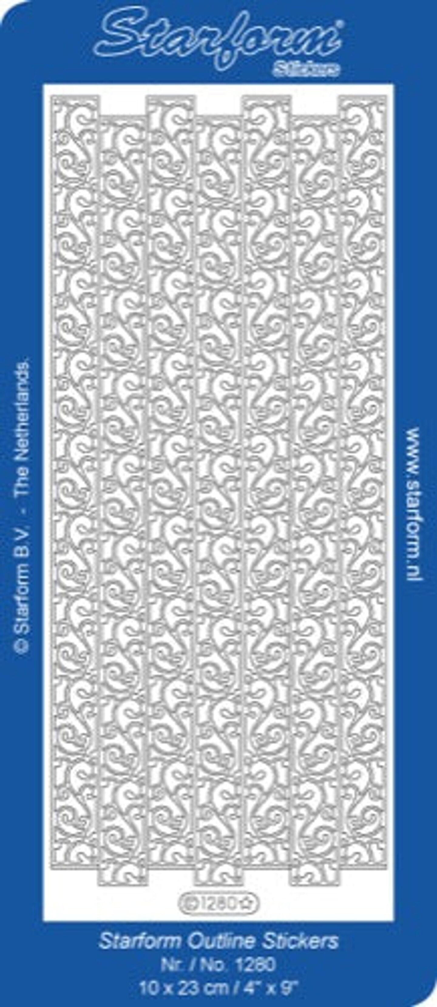 Starform Deco Stickers - Ribbon Border - Decorative Swirl - Gold