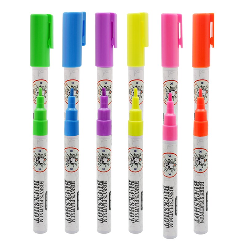 Risky&#x27;s Tools of the Trade Platinum Buckshot 1mm 6 Pack of Fluorescents for Graffiti or Fine Art