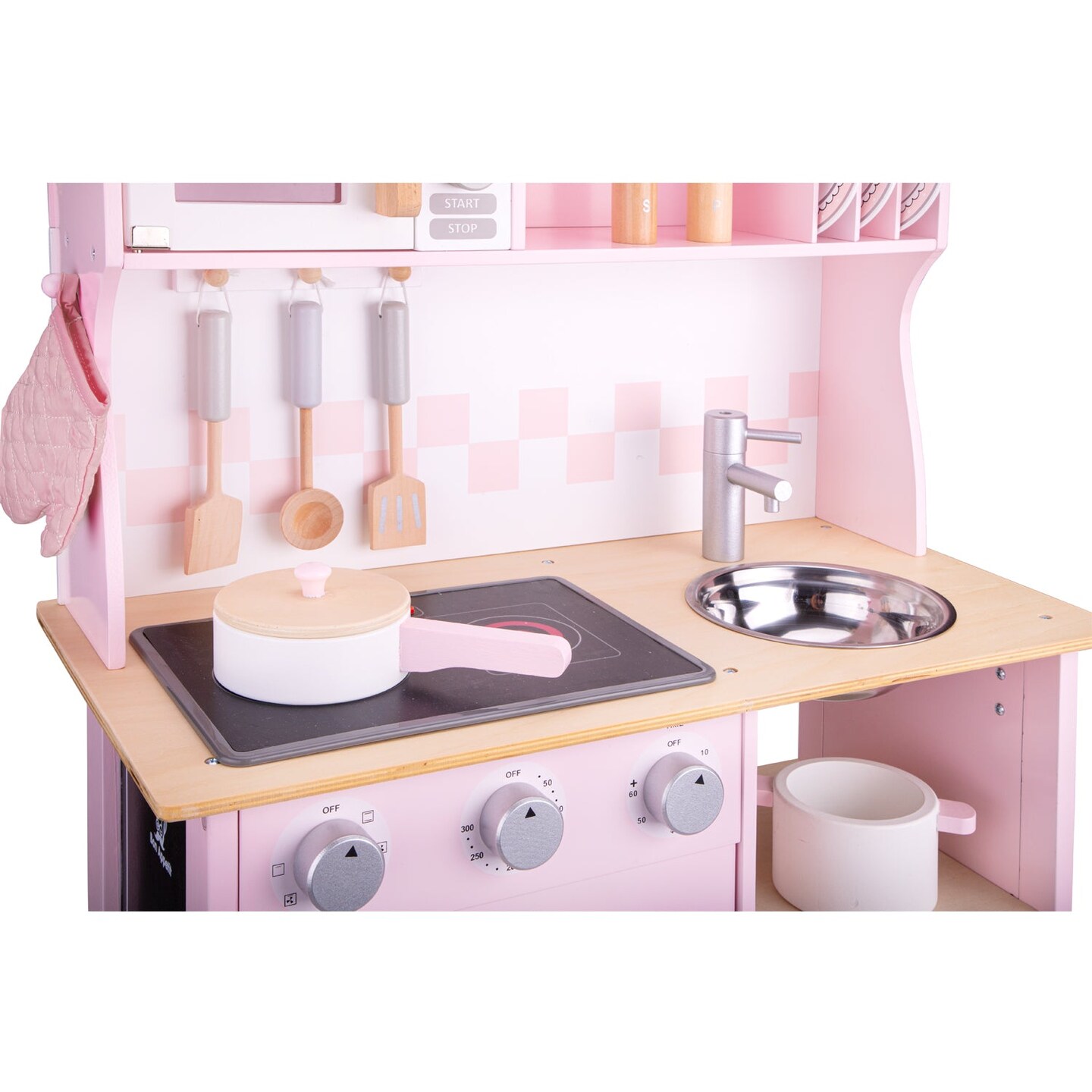New Classic Toys Kitchenette Modern Electric Cooking, Pink