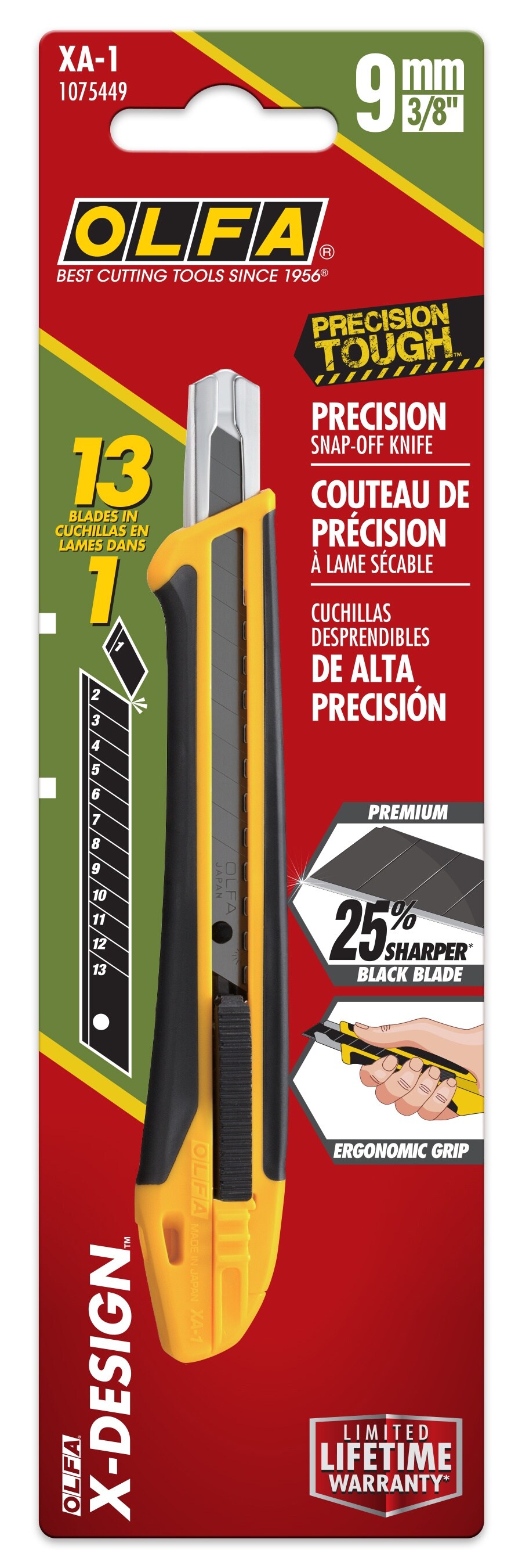 OLFA Fiberglass-Reinforced Precision Knife-9mm