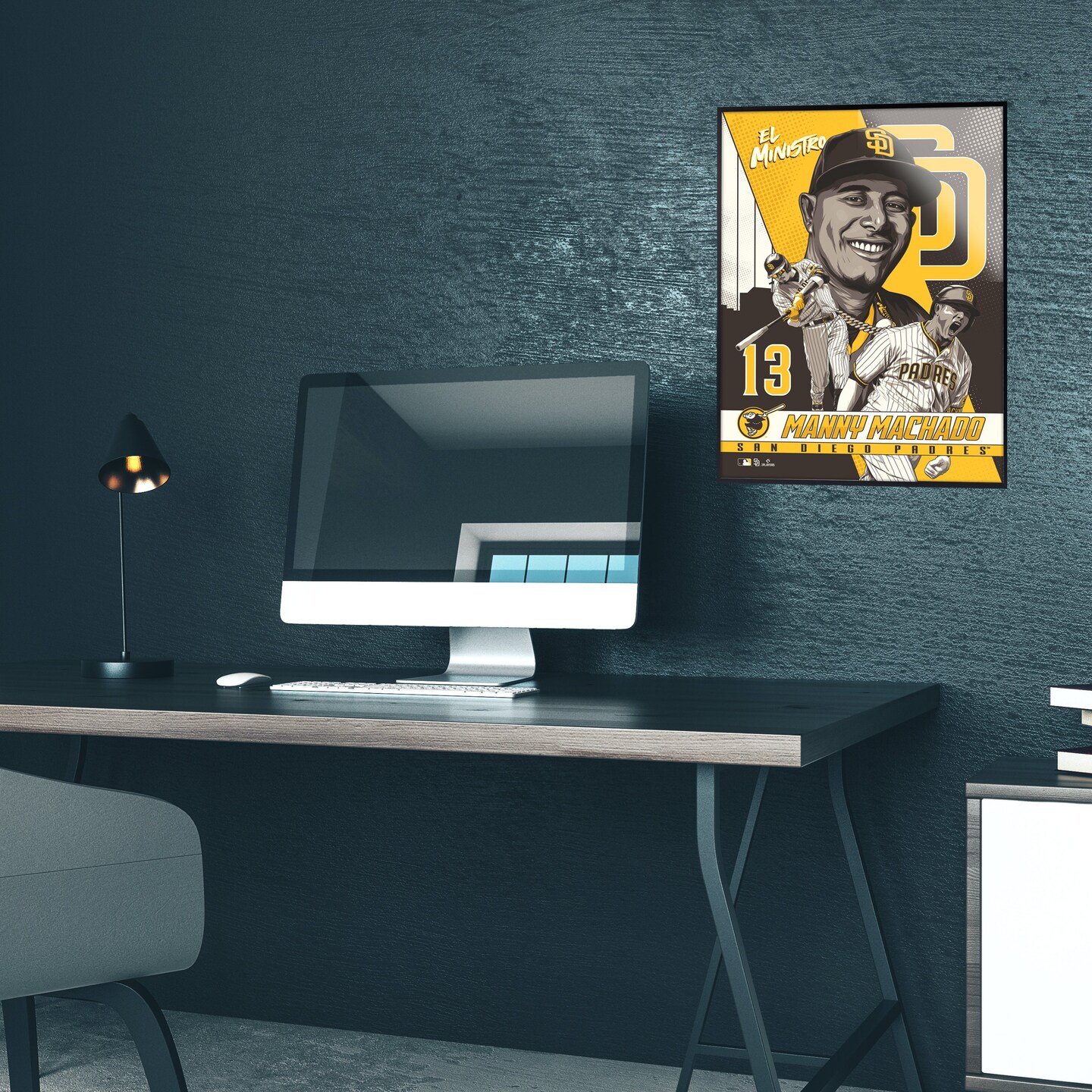 Phenom Gallery San Diego Padres Manny Machado 18&#x22; x 24&#x22; Serigraph