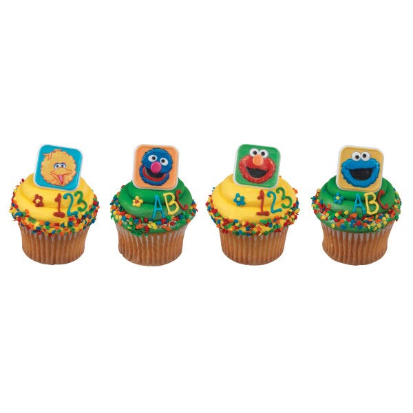 Sesame Street Bright &#x26; Fun Cupcake Rings, 12ct