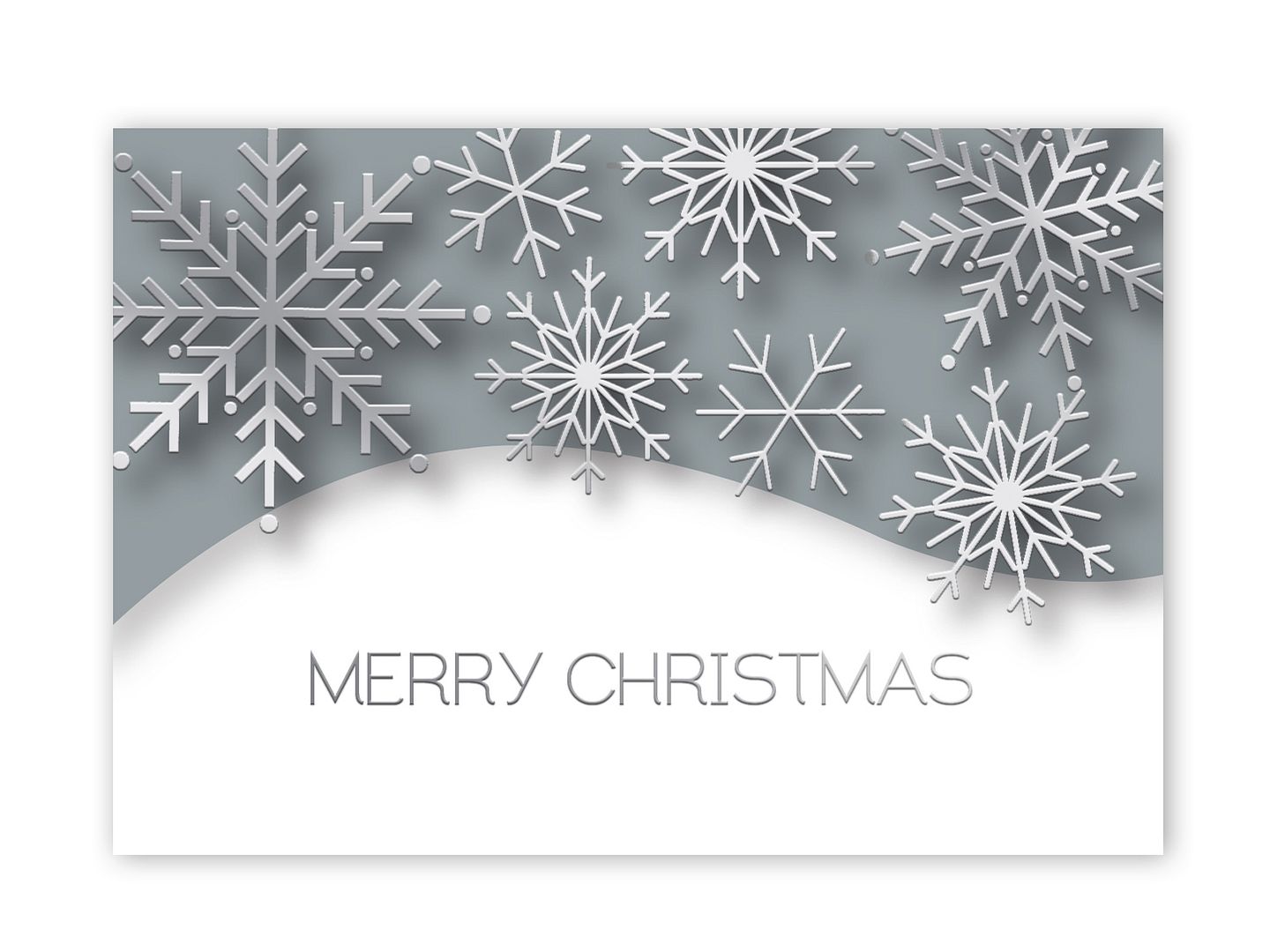 Great Papers! Note Card, Silver Foil Snowflakes, Merry Christmas, 4.875&#x22; x 3.375&#x22;(folded), 50 cards/white envelopes