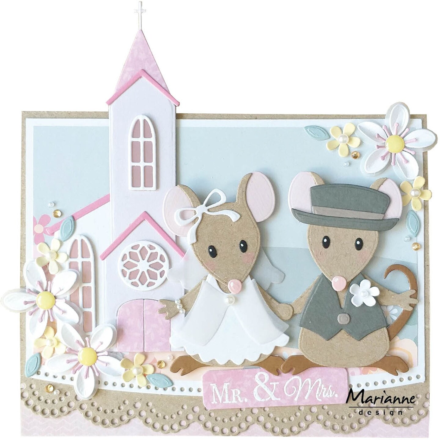 Marianne Design Eline&#x27;s Wedding Background A4 Cutting Sheet